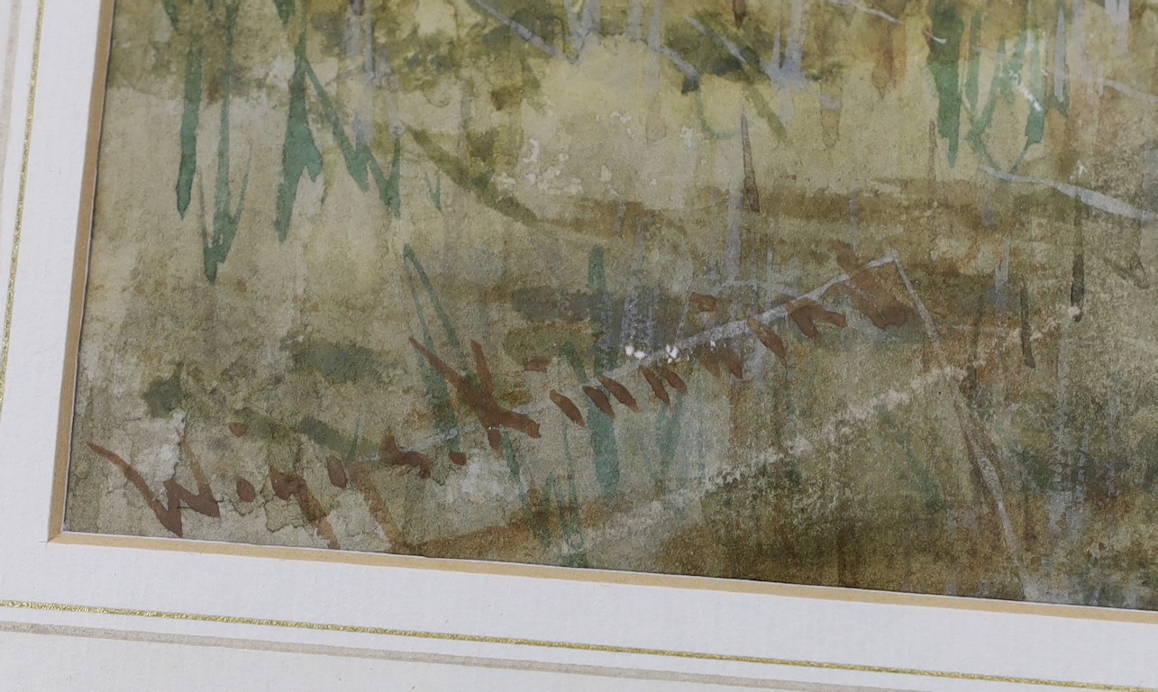 F. Wiggs Kinnaird (1875-1915), watercolour, Harvest field, signed, 49 x 73 cm.